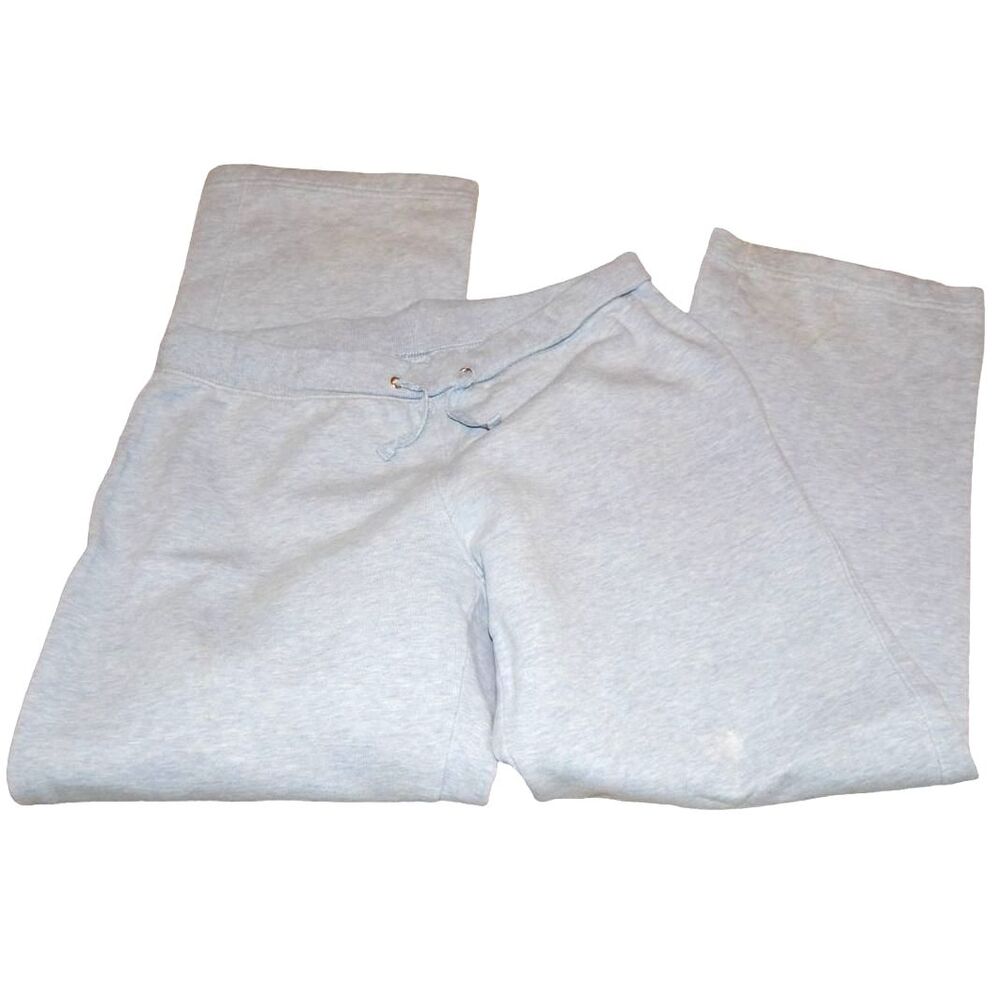 Heathered light blue drawstring sweatpants women's petite medium by SB Active